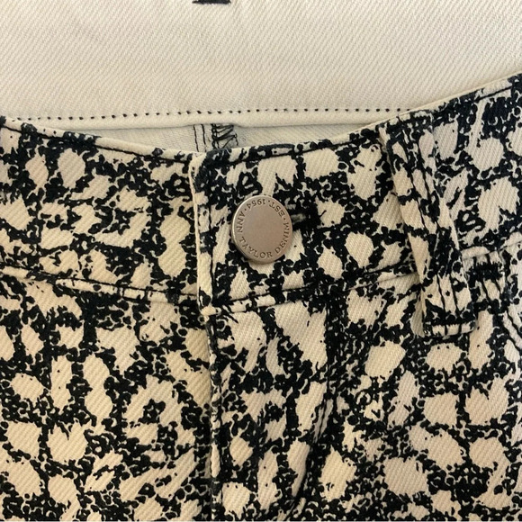 Ann Taylor Factory sz 0 Black White Signature Cropped Pants - Picture 4 of 13
